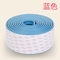 宿舍上下铺楼梯脚踏垫梯子垫脚海绵寝室防滑学生踩脚垫防撞条软包 蓝色加厚免贴W条 2米防撞条[升级加厚免贴款]