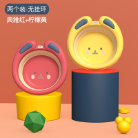 婴儿洗脸盆2个装初生可折叠新生儿童家用脸盆洗屁股折叠盆小盆子3 送区分标签3个(红+黄,2个装无挂环)不能挂