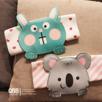 吸汗巾婴儿童纯棉垫背隔汗巾宝宝全棉汉巾大号幼儿园免费可绣名字 兔子+考拉 M码双层纯棉布[建议0-3岁]