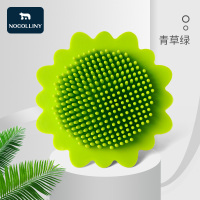 婴儿硅胶洗头刷宝宝洗发器按摩软刷沐浴擦洗澡用品搓澡神器去头垢 青草绿