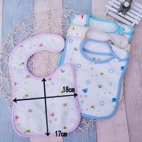 10条新生婴儿吸口水巾 防水按扣胖宝宝加大号纯棉儿童围嘴饭兜3条 3条侧扣卡通棉款防水