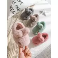 宝宝棉拖鞋1-3岁秋冬2儿童保暖男童家居女童可爱室内亲子毛毛棉鞋