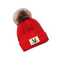 儿童毛线帽子围巾两件套装加绒宝宝秋冬季男童潮男孩大童韩版冬天 V字红色(单帽) 2-6岁(送手套) 均码