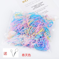 儿童头饰橡皮筋儿童一次性发圈皮筋 黑色加厚宝宝发圈不伤发头绳 春天色大圈经典款约850根