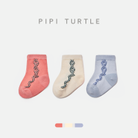 清仓五折扣春季宝宝袜子男女新生婴儿袜子春夏纯棉春秋儿童袜子 PW9002 三双装 0-6个月(适合脚长6-8cm)