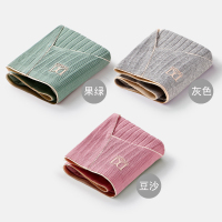 大码内裤女 200斤胖mm纯棉抗菌高腰女士全棉薄款加肥加大胖妹妹夏 (3条中腰)A:豆沙+灰色+果绿 M (体重 75-