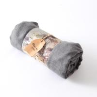 韩版百搭纯色超大春秋季棉麻手感围巾文艺女式冬季披肩韩国丝巾女 棉麻浅灰