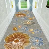 门垫脚垫进门门口门厅地垫可机洗吸水卧室家用阳台床边厨房地垫 凤尾花 80cm×120cm(门垫通用款)