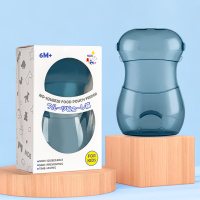 婴儿防挤压果泥盒吸吸袋辅助辅食宝宝儿童餐具喂食神器不沾手 锭蓝色