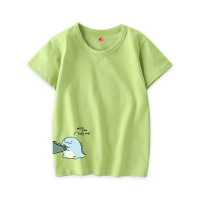 恐龙亲子装一家三口四口夏季小清新母女装2021新款潮母子短袖t恤 【牛油果绿】儿童款 90cm