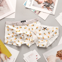 2条装情侣内裤纯棉可爱男女性感内衣激情性惑情侣款夏季一对套装 73菠萝 2条装 男L+女M