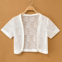 新款披肩夏季配吊带外搭开衫百搭短款外搭雪纺薄款系带网红小披肩 孔雀披肩 M