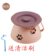 带盖扶把手儿童坐便器女孩宝宝小马桶小孩座厕所尿桶男孩便盆尿盆 胭脂粉(送刷子)