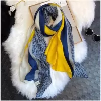 土耳其沙漠度假流苏民族风棉麻围巾女士旅游西藏丽江防晒丝巾披肩 几何撞色款 特价款