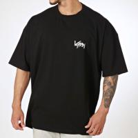 肌肉信仰健身半袖宽松衣服器械训练篮球兄弟网红运动短袖潮t恤男 黑色 M(165-170)