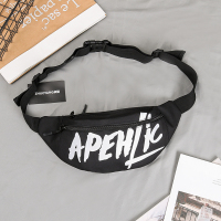 胸包男士单肩包斜挎包女休闲ins潮牌韩版运动多功能挎包夏季腰包 黑色