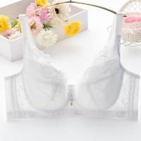 超薄款调整型聚拢全罩杯蕾丝性感女士内衣文胸无海绵白色显小 白色 75B 34B