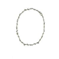 Parasona官方国潮设计ins有嘻哈说唱荆棘钢情侣项链 银色 总长54cm