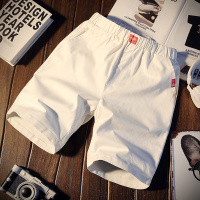 夏季休闲裤男士短裤修身中裤青年沙滩裤运动韩版五分裤子5分潮流 K103-白色 M