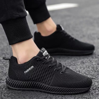 2021男鞋运动鞋男士跑步鞋黑色网面透气工作鞋休闲鞋单网夏季 888黑色 39