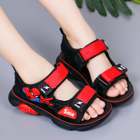 2021夏季韩版新款透气网儿童凉鞋小男孩软底中大童防滑男童沙滩鞋 红色 偏小一码