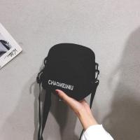 夏季手机包女包单肩斜挎包2020新款潮简约时尚百搭帆布迷你小包包 黑色