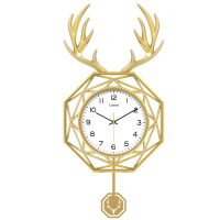 钟表挂钟客厅现代装饰轻奢网红时尚简约时钟挂墙石英钟表挂表家用 罗马金 20英寸以上