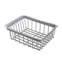 厨房水槽可伸缩碗碟架简易放碗架沥水架家用装碗筷碗柜收纳置物架 灰色