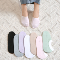 隐形袜子女士浅口船袜底硅胶防滑不掉跟春夏季薄款纯棉纯色短袜套 纯色隐形女袜-10双装(各色混搭) 均码/收藏加购优先发货