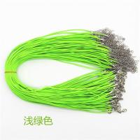 锐鹏 玉器吊坠挂绳链韩国蜡绳皮绳项链男女情侣学生毛衣链配件 浅绿色1.5mm粗 45长10条