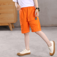 男童工装裤子短裤夏装薄款宽松潮五分裤儿童夏季中裤中大童休闲裤 M2071款工装中裤B36/橙色 110cm