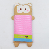 儿童枕头四季通用婴儿童枕头4岁1岁枕头2岁3岁荞麦纯棉宝宝枕头 粉色猴*联系客服只需12.9元