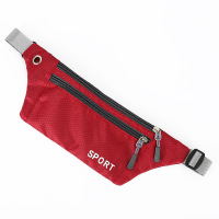 跑步手机包男女多功能户外装备运动腰包防水隐形超薄迷你小腰带包 红色