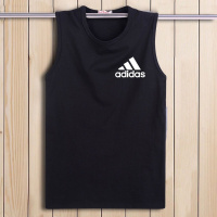 纯棉背心男潮牌ins夏季休闲运动个性潮流男士大码外穿无袖马甲T恤 [1件]小山黑 M 90-110斤