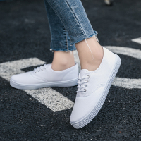 韩版学生情侣百搭帆布鞋青少年潮流街拍休闲鞋黑色男女经典款板鞋 小白鞋 35女款