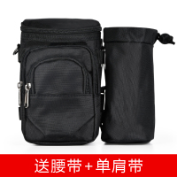 户外运动腰包多功能水壶腰包男女跑步腰包骑行穿皮带水壶挂包斜跨 炫酷黑