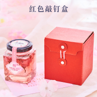 日本樱花蜜 天然樱花蜂蜜百花蜜280g/玻璃瓶装 鲜花酱礼盒装 红色 280g红色敲钉盒 6x6x8cm