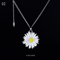 权志龙GD小雏菊吊坠男女钛钢项链嘻哈潮闪电太阳花情侣学生配饰品 小雏菊项链 2#