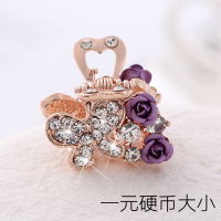 发夹后脑勺小抓夹小巧韩国精致刘海夹女夹子发卡头饰顶夹头发小号 [刘海夹25]#蝴蝶紫