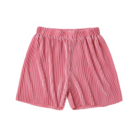 女童短裤外穿夏季2021新款儿童洋气冰丝休闲五分裤薄款中大童裤子 胭脂红 110cm