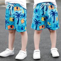 男童夏装大PP裤2021新款洋气中小大童沙滩裤儿童游泳裤宝宝潮 蓝色 100