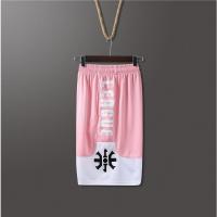 精英经典能量排汗篮球裤训练五分过膝短裤健身宽松大码薄款裤衩男 101 粉色 L[160-165cm]