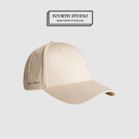 小字母棒球帽男女情侣经典百搭遮阳鸭舌帽春夏硬顶帽子潮 杏色 可调节