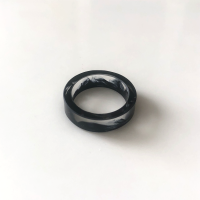 海洋纯手工树脂戒指染墨血液指环朋克尾戒情侣男女对戒买二送礼盒 墨色镜面16mm