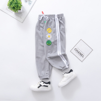 春夏装儿童裤子防蚊裤九分裤夏季薄款男女童-6岁3宝宝中大小童装 灰色 菊花防蚊裤 130建议身高115cm-125cm