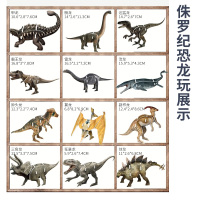 正版侏罗纪恐龙拼图100/200片5-6-7-8-9岁男孩儿童益智力动物拼板 12只侏罗纪恐龙立体拼图一盒