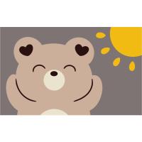 卡通地垫门垫地毯卧室门口卫生间浴室防滑垫家用进门脚垫卫浴垫子 阳光小熊 40*60CM[门口/卫浴-薄款]