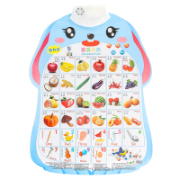 有声儿童幼儿早教发声拼音数字唐诗宝宝启蒙认知墙贴益智玩具 兔子挂图-水果蔬菜