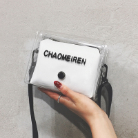 ins透明果冻小包包女2021新款潮法国小众洋气百搭迷你单肩斜挎包 白色