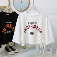 短袖t恤女装夏季2021年新款宽松设计感小众高腰露脐性感短款上衣 白色 M